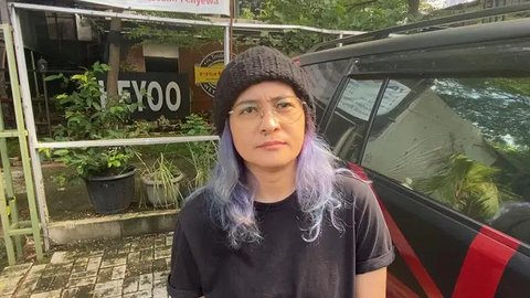 Mitha The Virgin di Kawasan Tendean, Jakarta Selatan, Senin (7/7/2025).