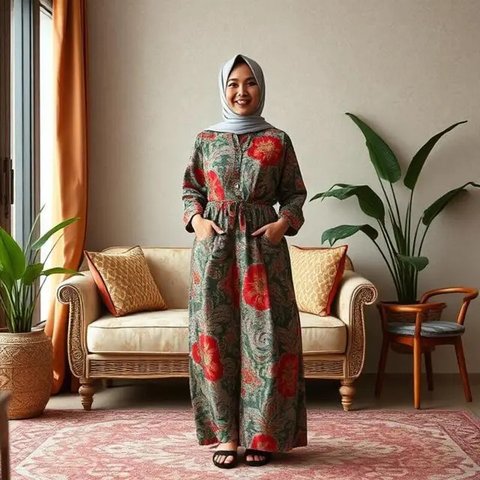 Tips Memilih Hijab & Sandal untuk Lengkapi Model Gamis Batik di Acara Resmi