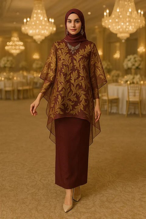 Model Gamis Tanpa Belahan Tapi Lebar/AI