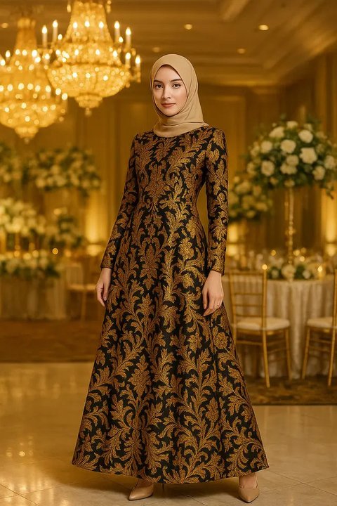 Model Gamis Tanpa Belahan Tapi Lebar/AI