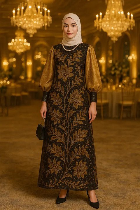 Model Gamis Tanpa Belahan Tapi Lebar/AI