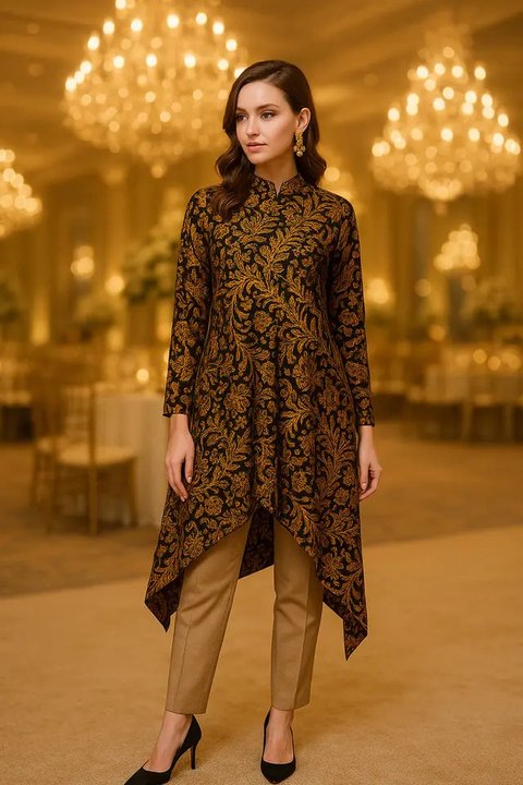 Model Gamis Tanpa Belahan Tapi Lebar/AI