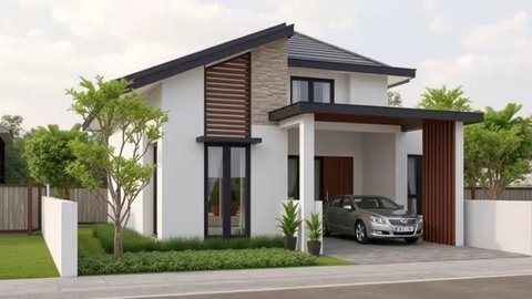 Model Teras Rumah Minimalis Modern 2025 yang Estetis (created by AI)
