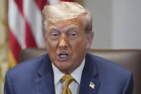 Presiden Amerika Serikat Donald Trump di Gedung Putih, Kamis (12/6/2025). (Dok. AP/Alex Brandon)
