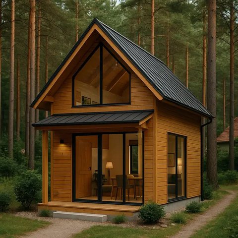 Rumah Kayu Minimalis di Desa Biar Tetap Berkelas Meski Lahan Kecil (created by AI)