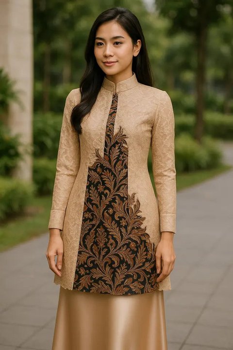13 Inspirasi Model Tunik Batik Setelan Rok yang Simpel Tapi Mewah, Cocok untuk Segala Acara