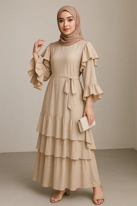 Model Kaftan Muslim Modern Buat Lamaran Biar Tampil Percaya Diri