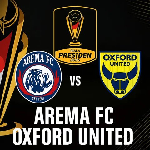 Penyerang Oxford United, Ole Romeny, mengalami cedera saat timnya bersua Arema FC pada laga lanjutan Grup A Piala Presiden 2025 di Stadion Si Jalak Harupat, Kabupaten Bandung, Kamis (