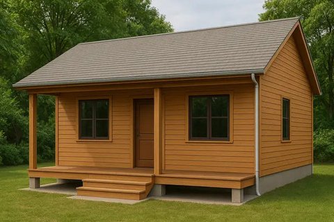 Rumah Kayu Minimalis yang Tahan Lama Meski Sering Hujan (Foto: ChatGPT)