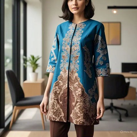 Model Tunik Batik Cantik dan Elegan Terbaru 2025, Cocok untuk Acara Formal dan Kasual (sumber:AI)