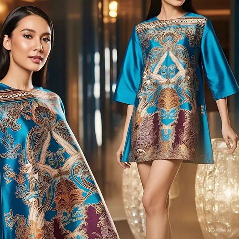Model Tunik Batik Cantik dan Elegan Terbaru 2025, Cocok untuk Acara Formal dan Kasual (sumber:AI)