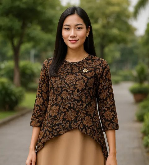 Model Tunik Batik Cantik dan Elegan Terbaru 2025, Cocok untuk Acara Formal dan Kasual (sumber:AI)