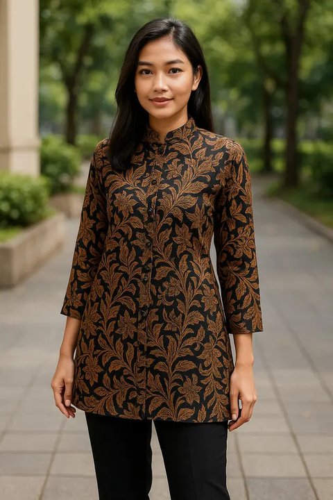 Model Tunik Batik Cantik dan Elegan Terbaru 2025, Cocok untuk Acara Formal dan Kasual (sumber:AI)