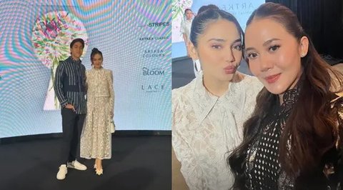 Artis hadir di Artkea Annual Show 2025, tampil menawan dengan outfit brokat. [IG: @wanda_haraa]