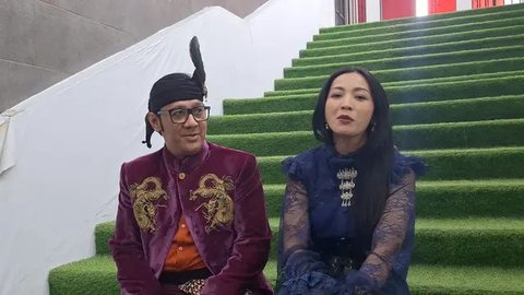 Andre Taulany dan Hesti Purwadinata di Karnos Film, Kawasan Depok, Jawa Barat, Sabtu (19/7/2025). (Dok. via M. Altaf Jauhar)