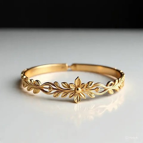 Gelang Serut Motif Daun Zaitun/AI