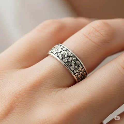 Model Cincin Emas 24k Motif Vintage. Foto: Gemini