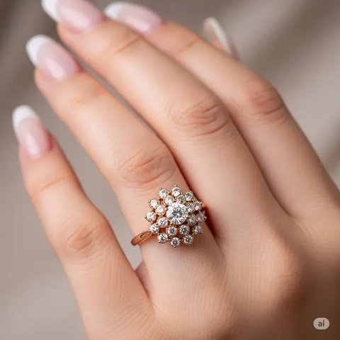 Model Cincin Emas 24k Motif Vintage. Foto: Gemini