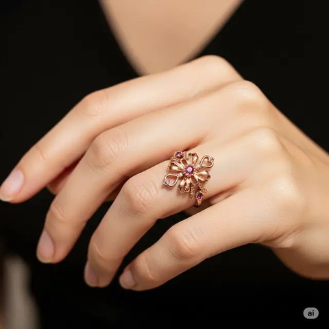 Model Cincin Emas 24k Motif Vintage. Foto: Gemini