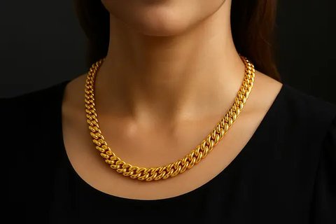 7 Kalung Emas Ini Cuma 5 Gram, Tapi Modelnya Seperti Sultan yang Mewah dan Elegan (sumber:AI)