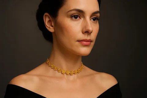 7 Kalung Emas Ini Cuma 5 Gram, Tapi Modelnya Seperti Sultan yang Mewah dan Elegan (sumber:AI)