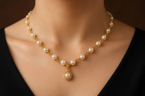 7 Kalung Emas Ini Cuma 5 Gram, Tapi Modelnya Seperti Sultan yang Mewah dan Elegan (sumber:AI)