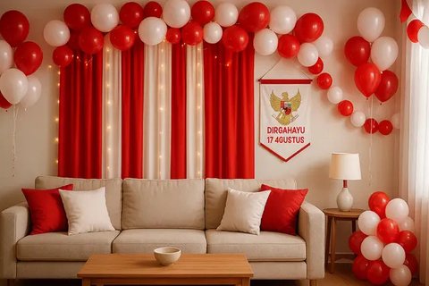 10 Ide Dekorasi 17 Agustus, Meriahkan Hari Kemerdekaan dengan Nuansa Merah Putih (sumber:AI)