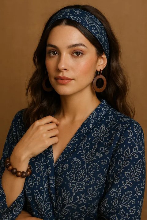 Model Headpiece, Anting, dan Gelang/AI