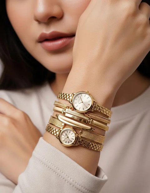 Model Jam Gelang Emas Cantik Paling Dicari (Ilustrasi oleh AI)
