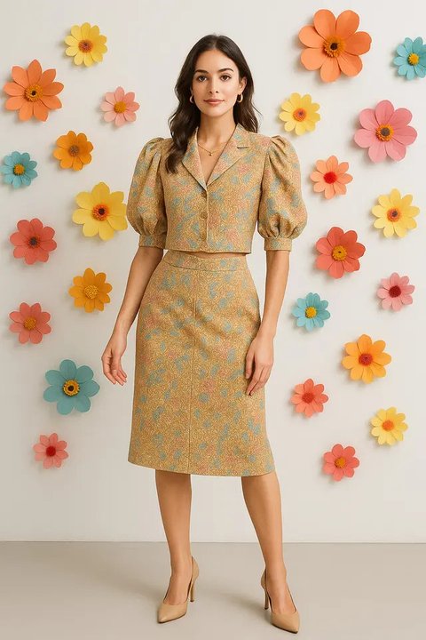 Model Blazer Batik Lengan Balon (Foto: ChatGPT)