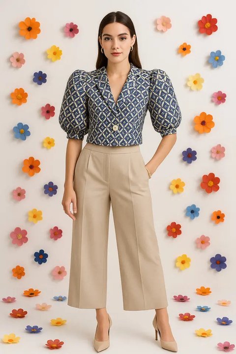 Model Blazer Batik Lengan Balon (Foto: ChatGPT)