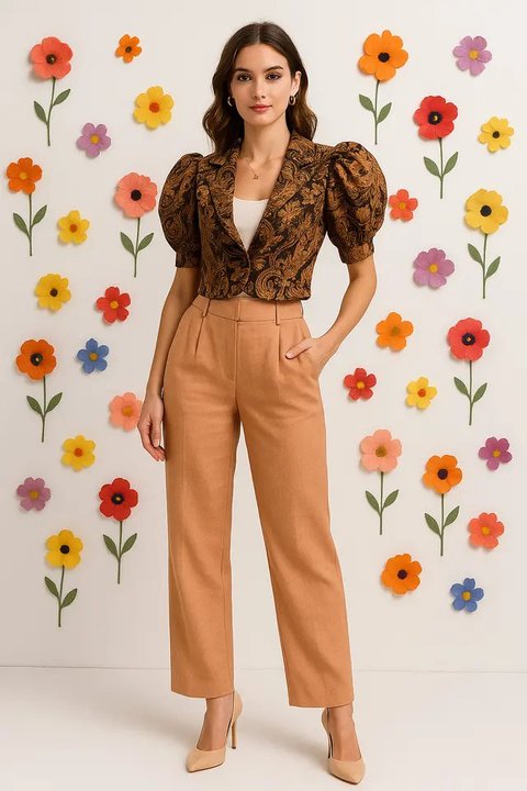 Model Blazer Batik Lengan Balon (Foto: ChatGPT)