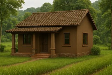 7 Warna Cat yang Cocok untuk Rumah di Dekat Kebun atau Sawah, Bikin Nyatu dengan Alam (sumber:AI)