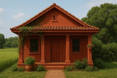 7 Warna Cat yang Cocok untuk Rumah di Dekat Kebun atau Sawah, Bikin Nyatu dengan Alam (sumber:AI)