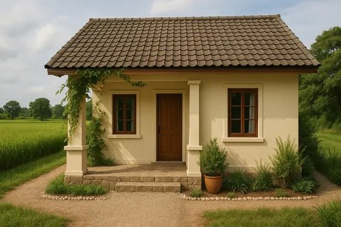 7 Warna Cat yang Cocok untuk Rumah di Dekat Kebun atau Sawah, Bikin Nyatu dengan Alam (sumber:AI)