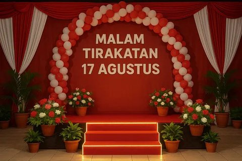 Ide Dekorasi Panggung untuk Malam Tirakatan (created by AI)