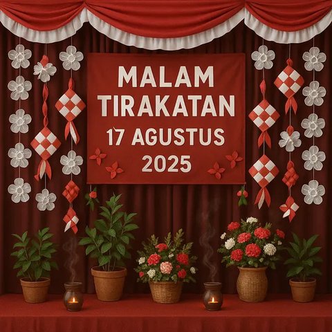 Ide Dekorasi Panggung untuk Malam Tirakatan (created by AI)