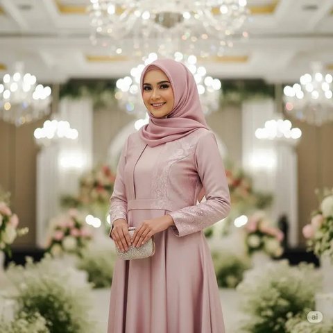 Gamis Brokat Pesta Pernikahan Terbaik 2025. Foto: Gemini