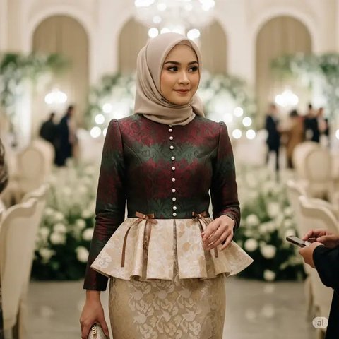 Gamis Brokat Pesta Pernikahan Terbaik 2025. Foto: Gemini