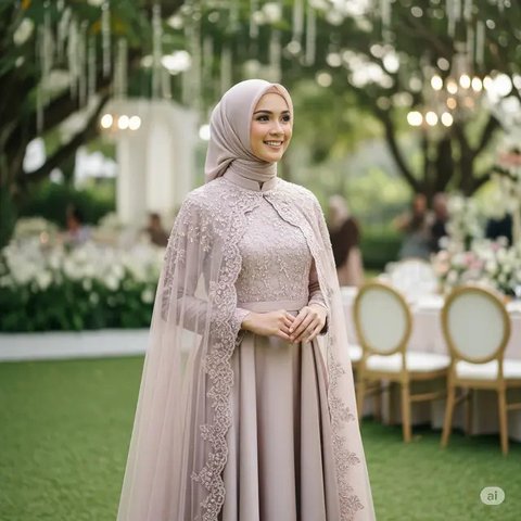 Gamis Brokat Pesta Pernikahan Terbaik 2025. Foto: Gemini