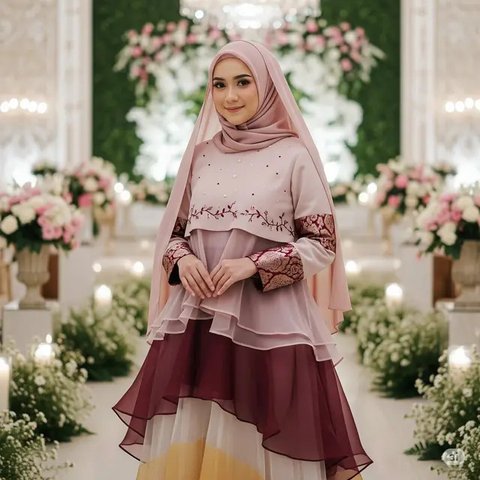 Gamis Brokat Pesta Pernikahan Terbaik 2025. Foto: Gemini