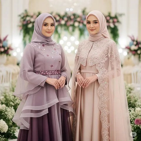 Gamis Brokat Pesta Pernikahan Terbaik 2025. Foto: Gemini
