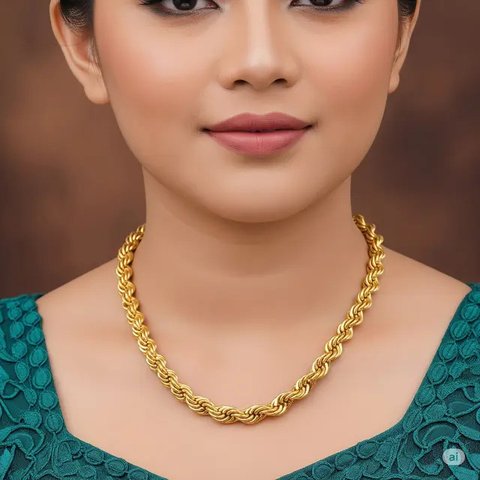 Model Kalung Emas 24 Karat 10 Gram Paling Dicari 2025. Foto: Gemini