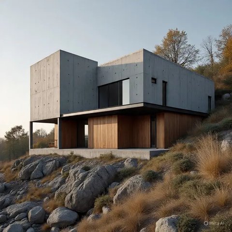 Desain Rumah Villa Sederhana (AI)