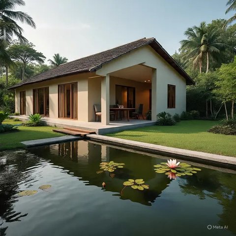 Desain Rumah Villa Sederhana (AI)