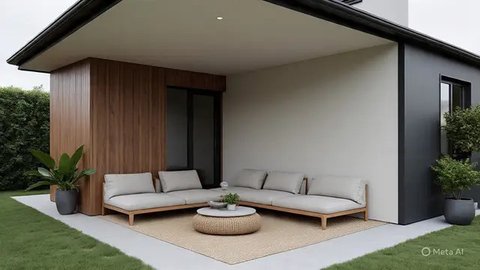Desain Teras Rumah 5x7 Meter untuk Lahan Terbatas (created by AI)