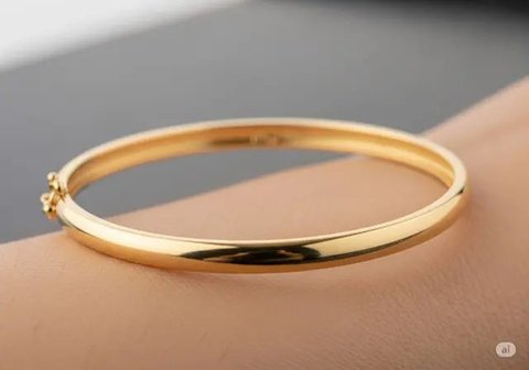 Gelang Bertabur Berlian Mini/Model Gelang Emas 375 Terbaru (Sumber: gemini.com)