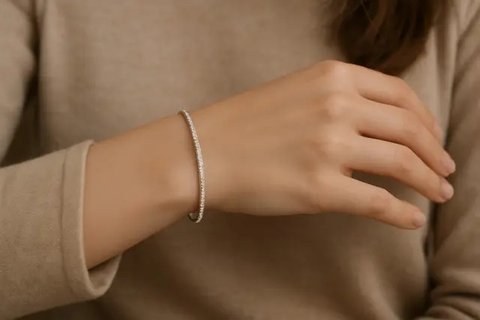 Model Gelang Perak Putih Terbaru 2025 untuk Penderita Alergi Emas