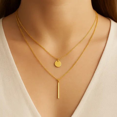 Model Kalung Emas 3 Gram Terbaru untuk Leher Pendek/AI