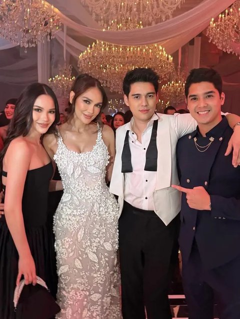 Foto Alyssa Daguise dan Al Ghazali di Resepsi Luna Maya (@alghazali7)